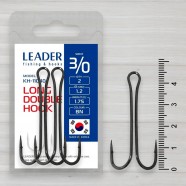 Гачки двійники Leader Long Double, 2шт/уп, № 3/0